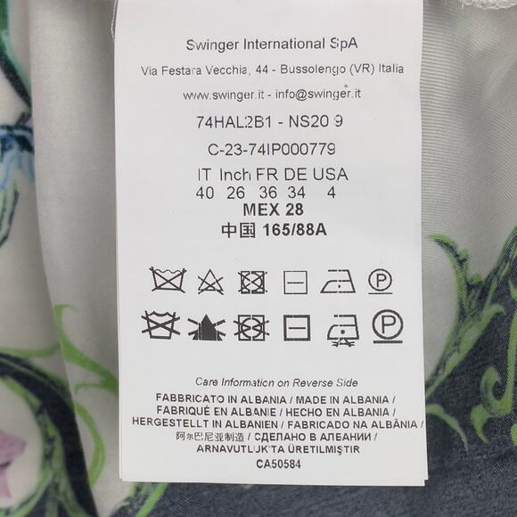 Versace Jeans Couture Garden Baroque Print Shirt White Multi Size 4 Signature - Picture 12 of 16